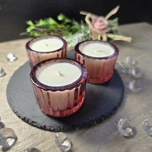 Set Elegante di 3 Candele in Bicchierino (senza portacandele)