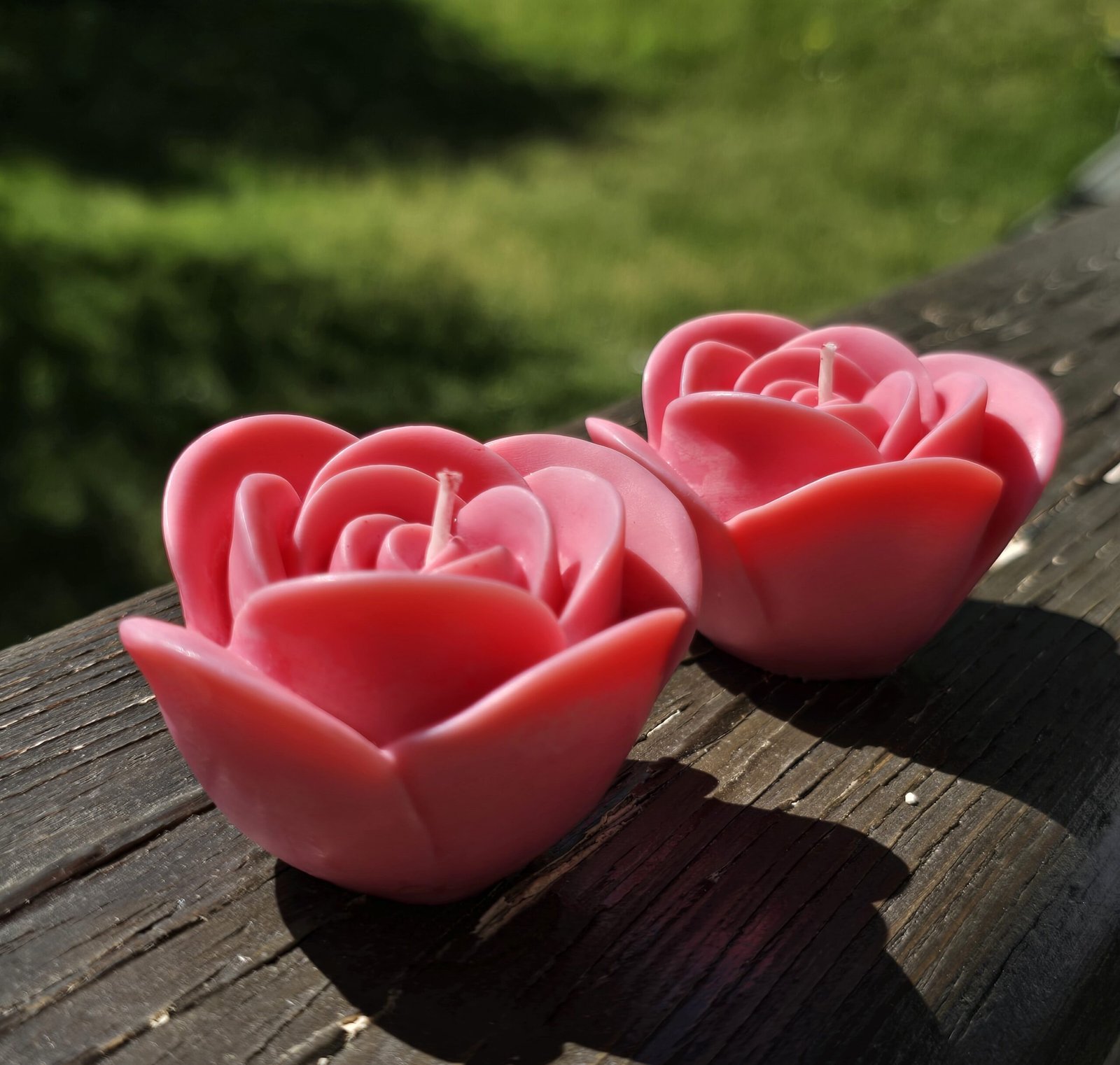 Set di 2 Candele Artigianali di Fiore Festa della Mamma